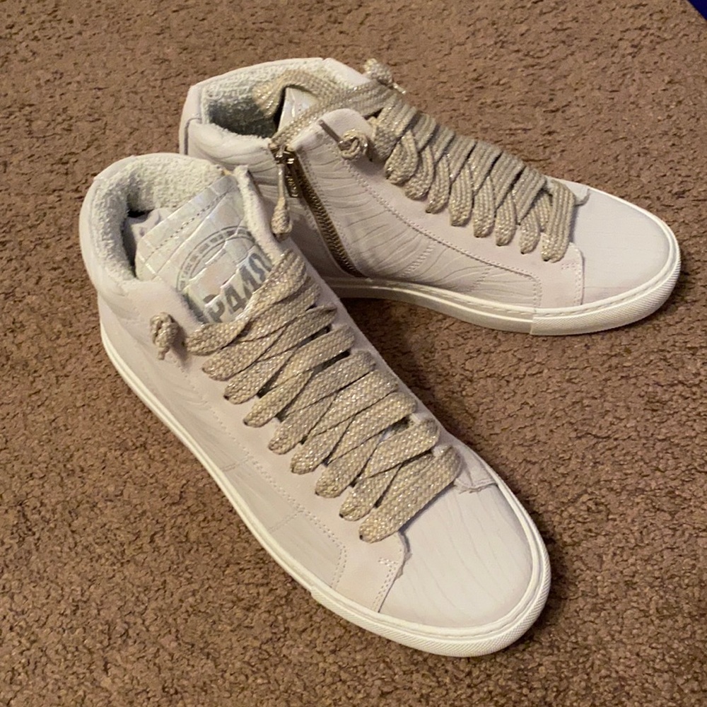 P448 white high top sneaker
